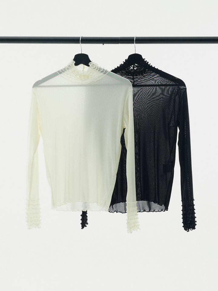 【Allure】[SET]シアーフリルメロートップス+シアーフリルメロートップス(2set)