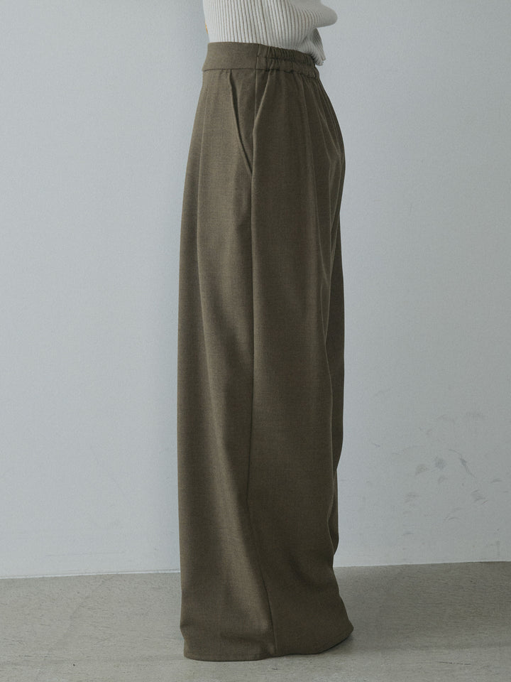 [予約]スカーフ付ワイドパンツ/brown