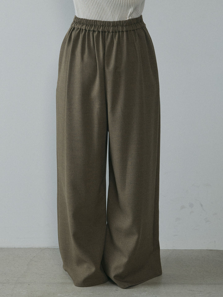 [予約]スカーフ付ワイドパンツ/brown