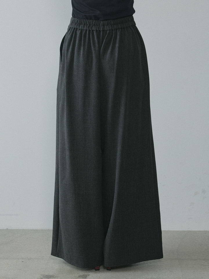 [予約]スカーフ付ワイドパンツ/black