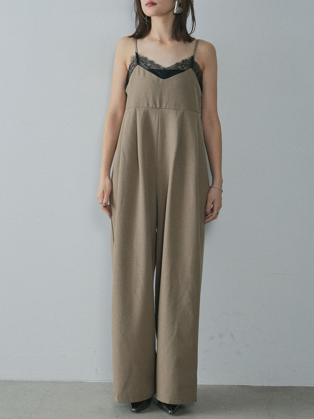 [予約]レースキャミオールインワン/beige