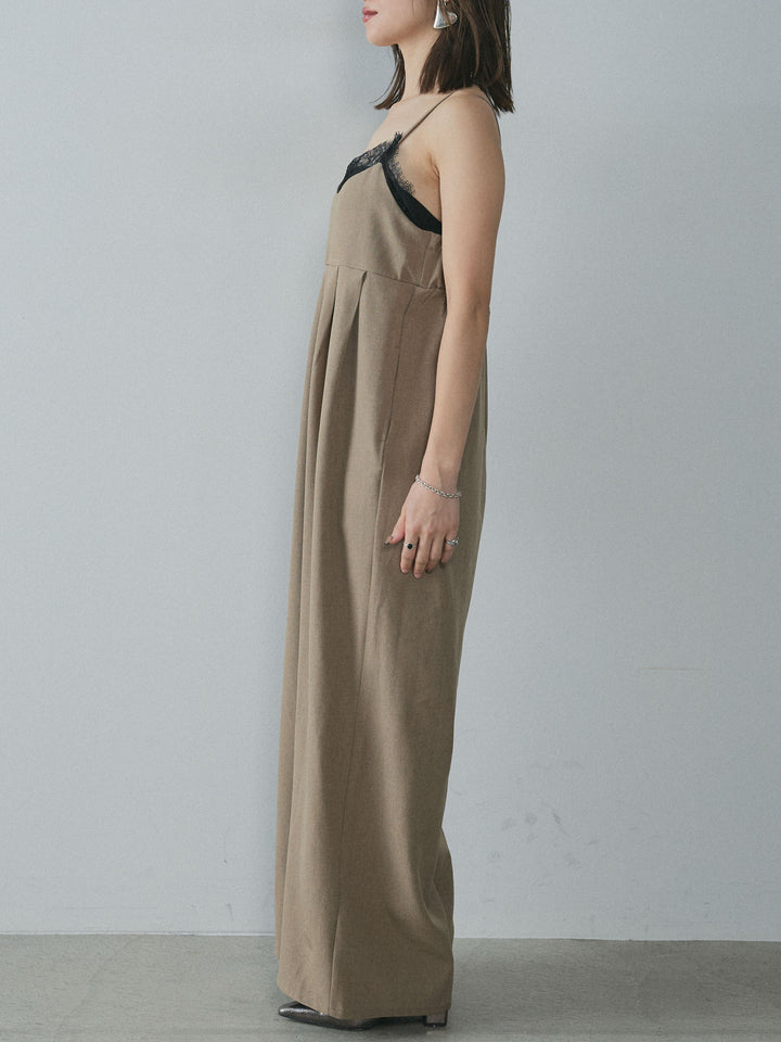 [予約]レースキャミオールインワン/beige