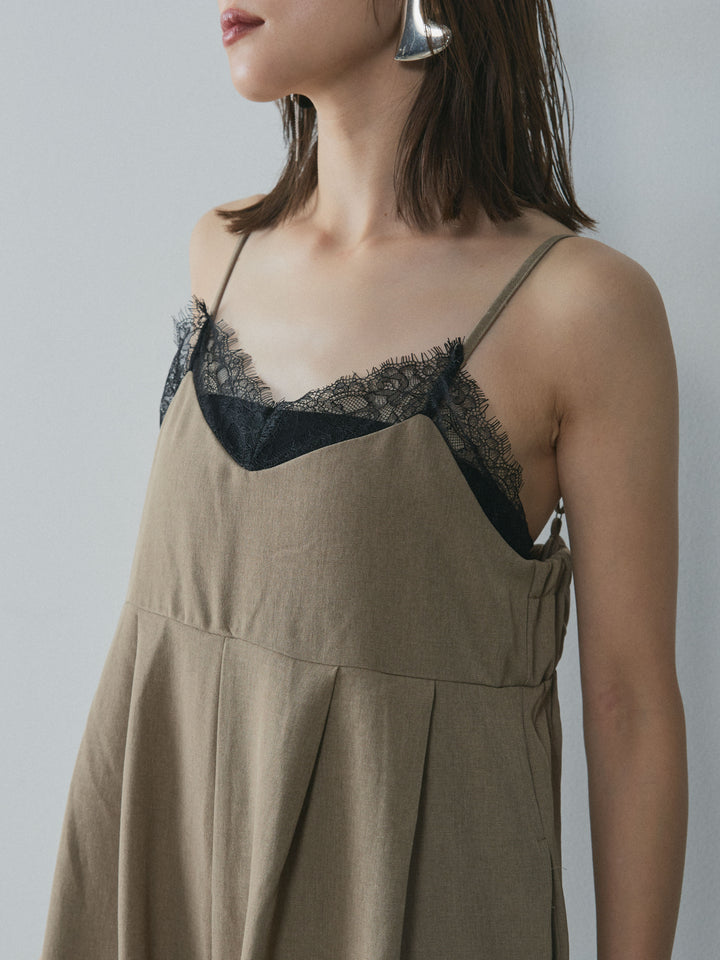 [予約]レースキャミオールインワン/beige