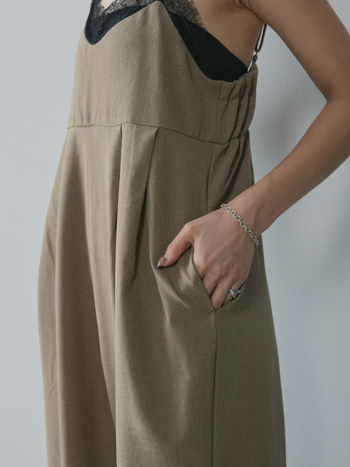 [予約]レースキャミオールインワン/beige