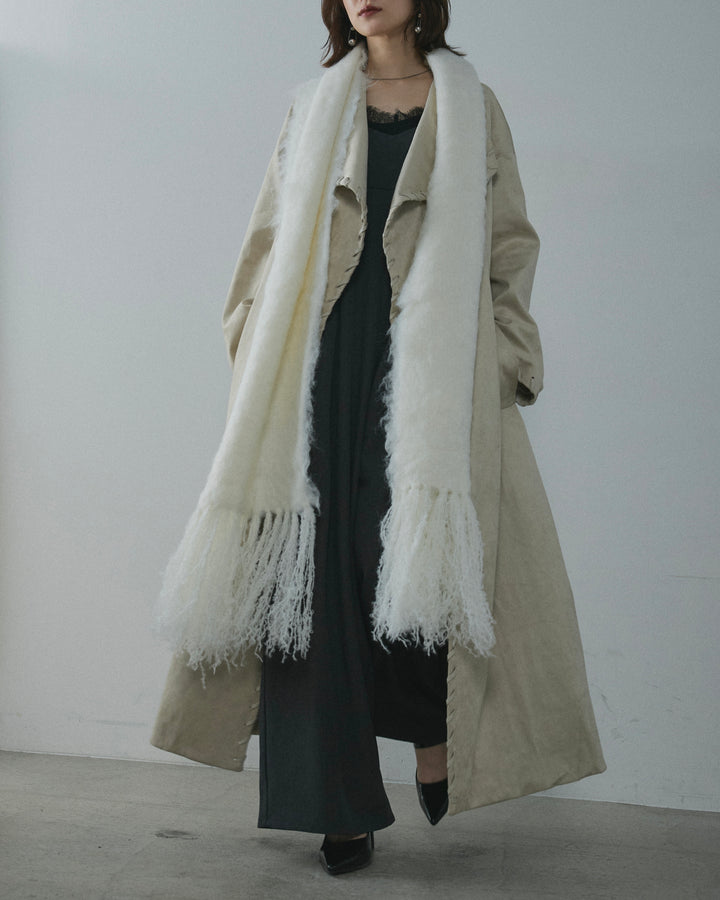 [予約]ブークレシャギーニットマフラー/off