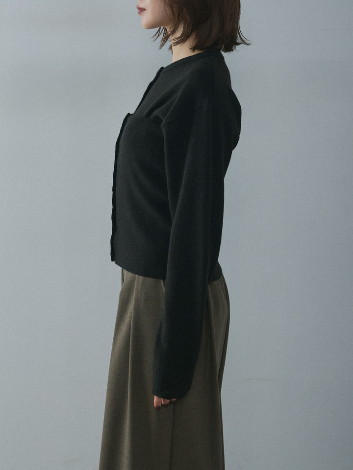 [予約]2WAYビスチェアンサンブルカーディガン/black