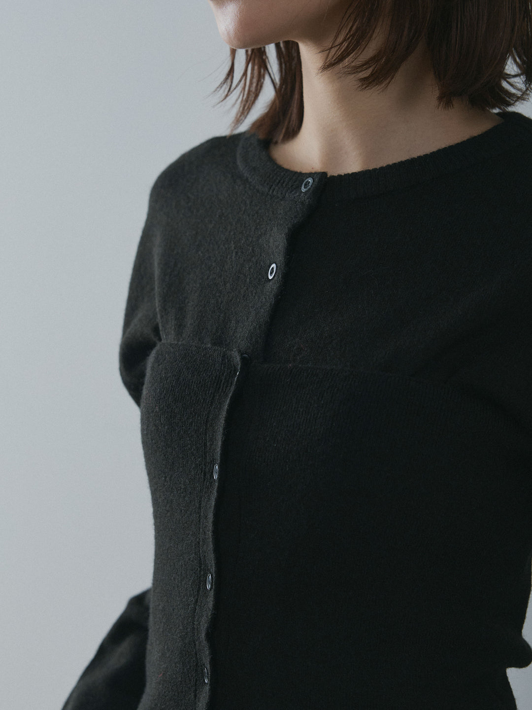 [予約]2WAYビスチェアンサンブルカーディガン/black