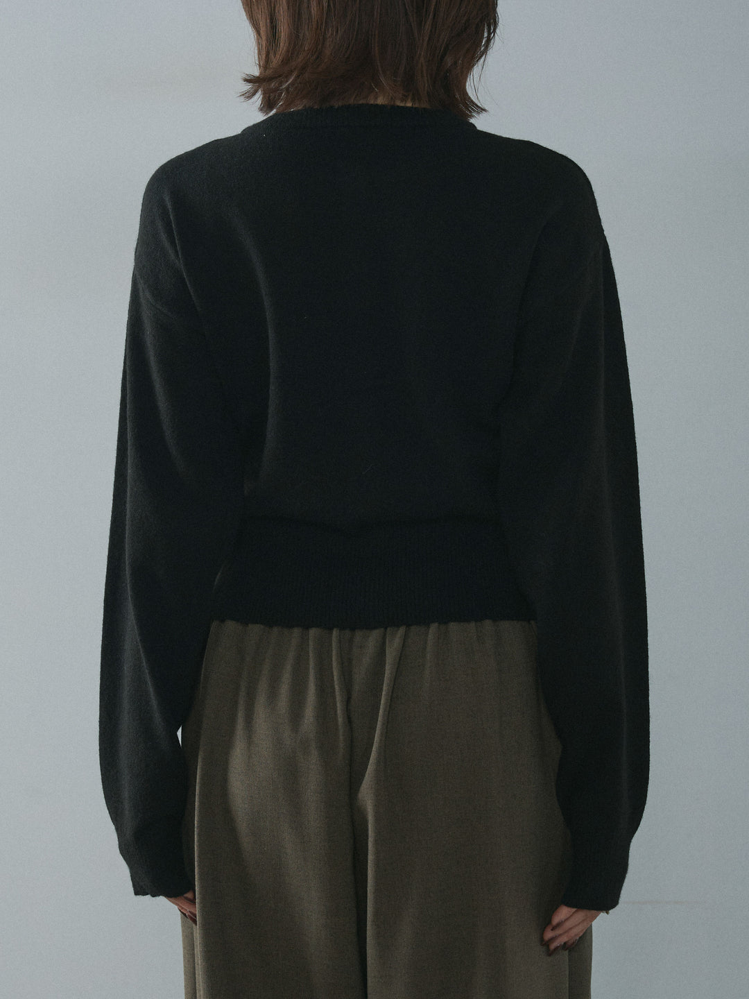 [予約]2WAYビスチェアンサンブルカーディガン/black