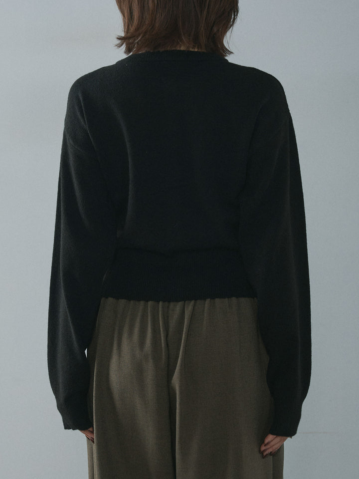 [予約]2WAYビスチェアンサンブルカーディガン/black