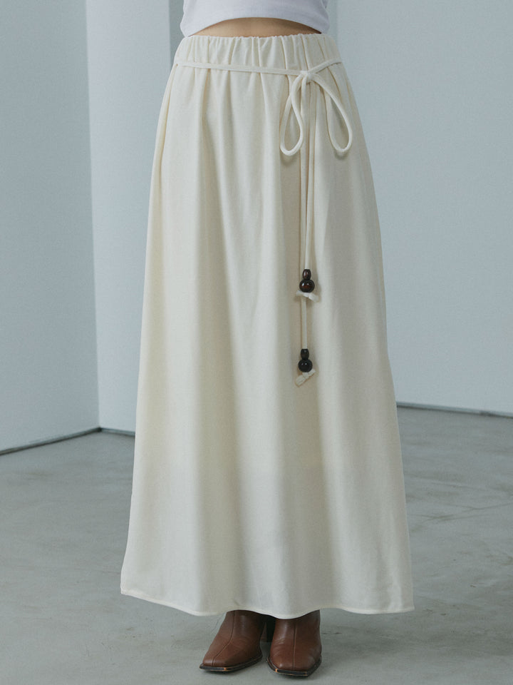 [予約]ベロアナロースカート/ivory