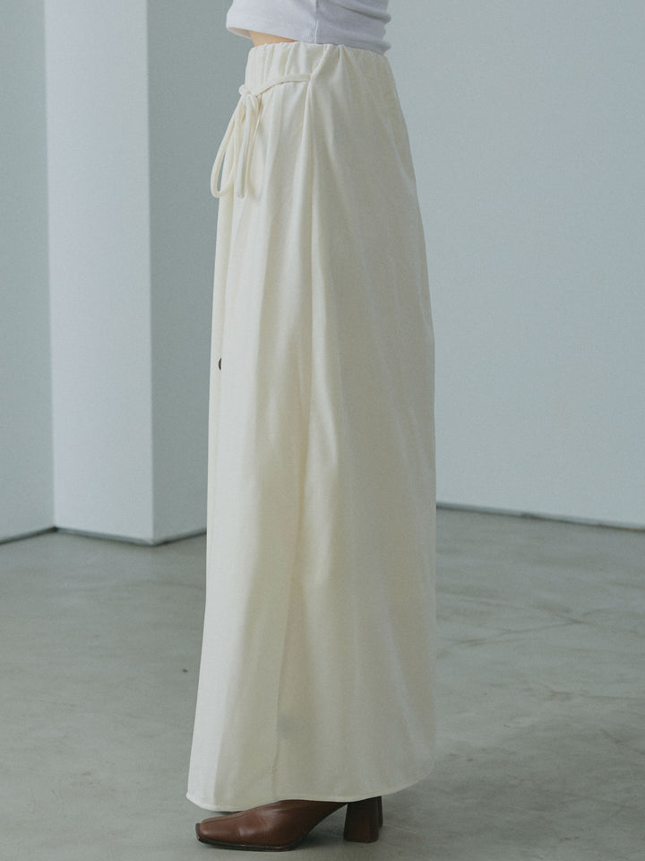 [予約]ベロアナロースカート/ivory
