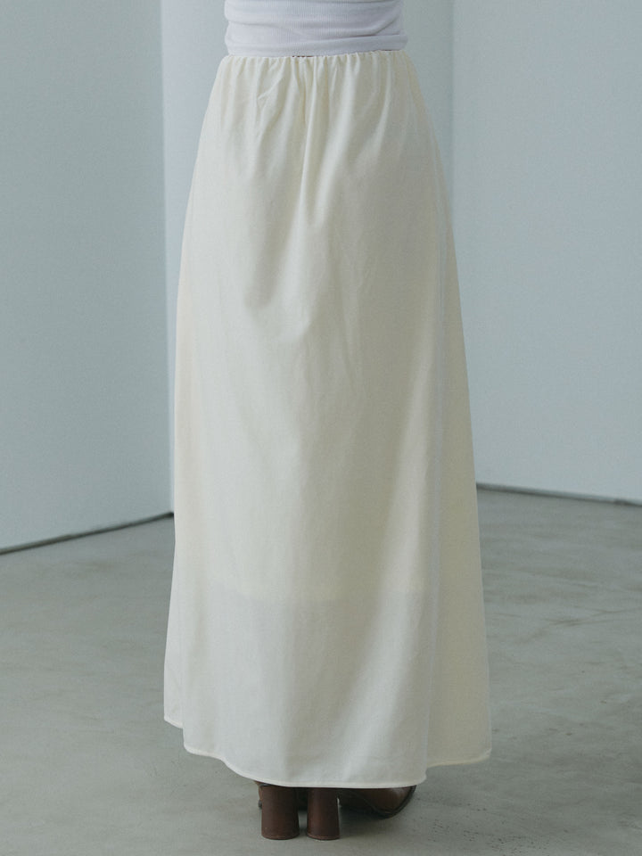 [予約]ベロアナロースカート/ivory