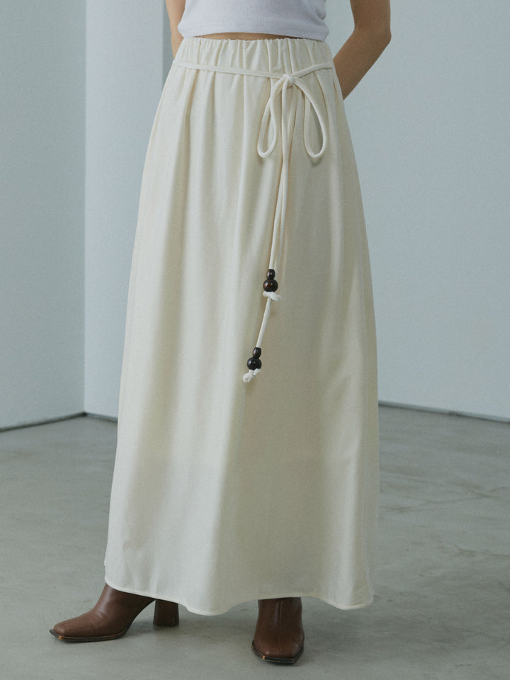[予約]ベロアナロースカート/ivory