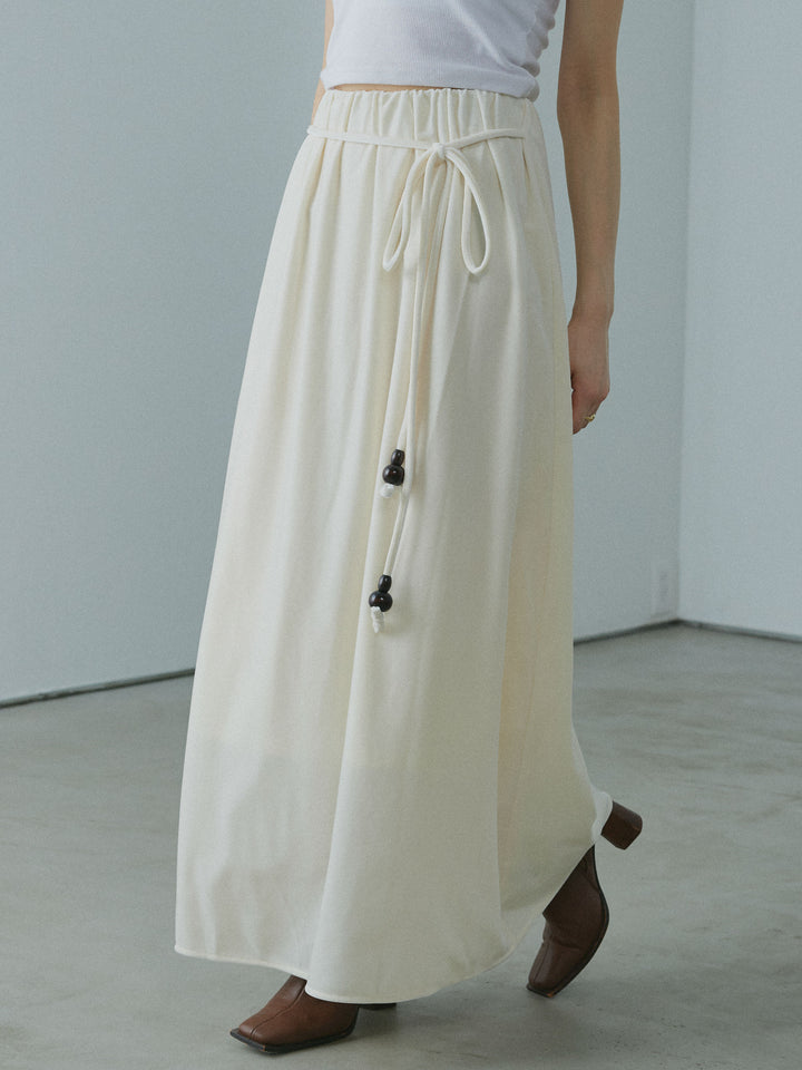 [予約]ベロアナロースカート/ivory