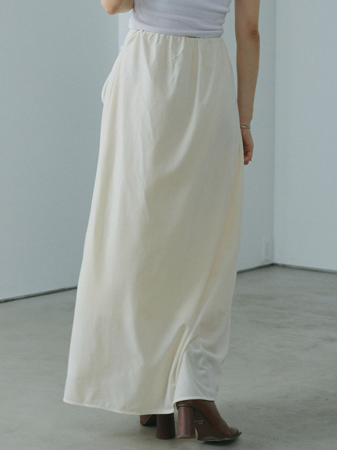 [予約]ベロアナロースカート/ivory
