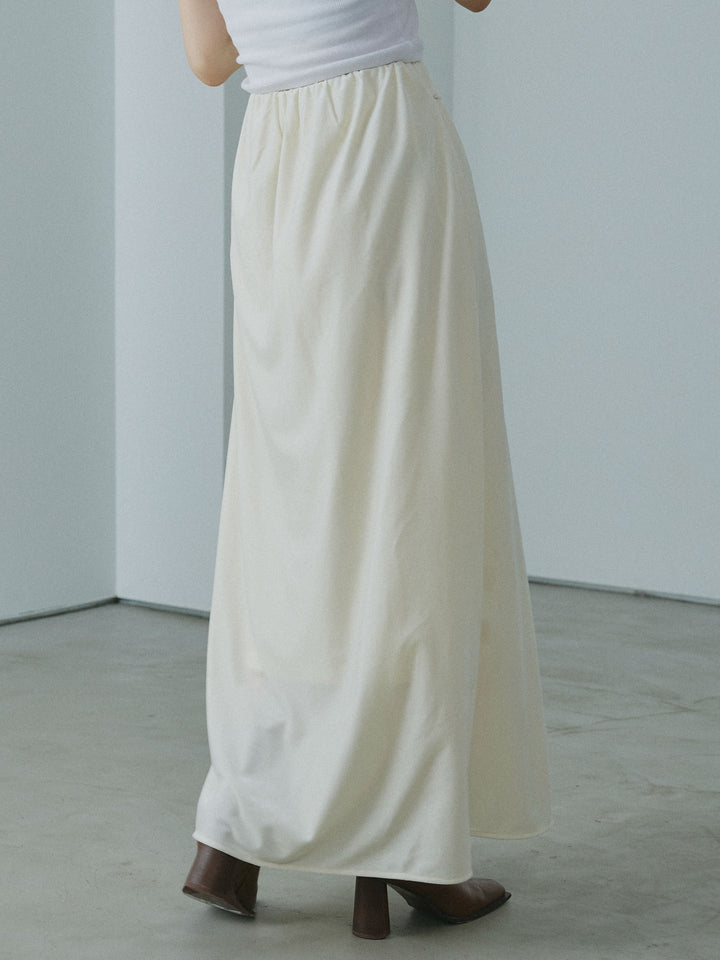 [予約]ベロアナロースカート/ivory