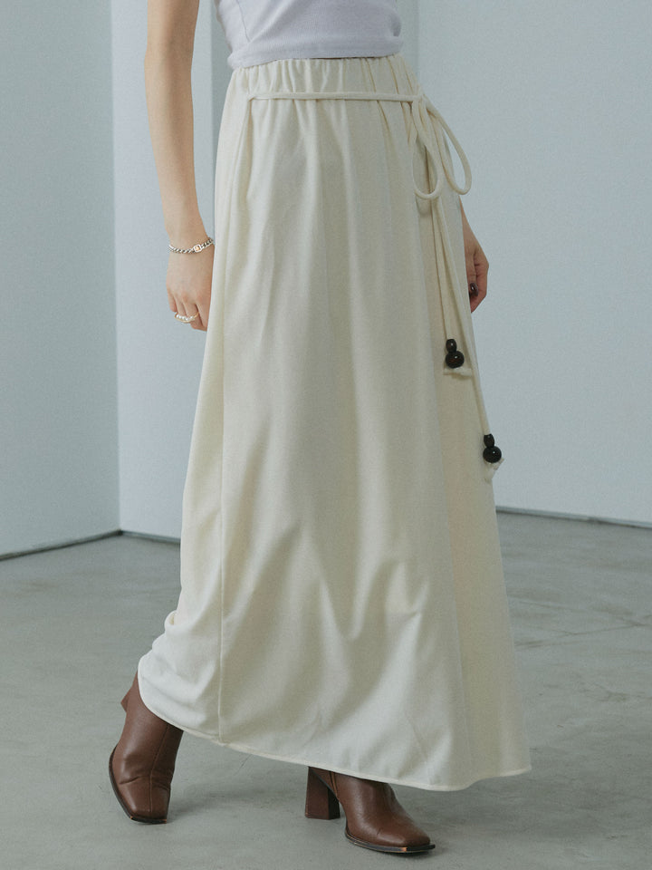 [予約]ベロアナロースカート/ivory