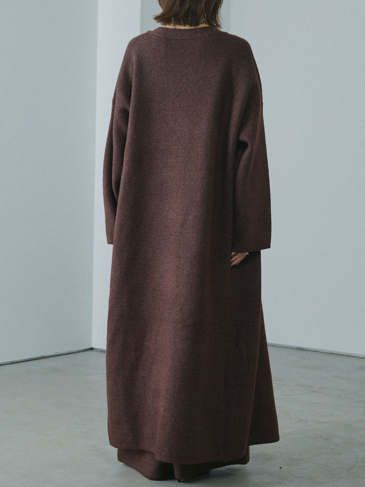 [予約]ニットロングガウン/brown