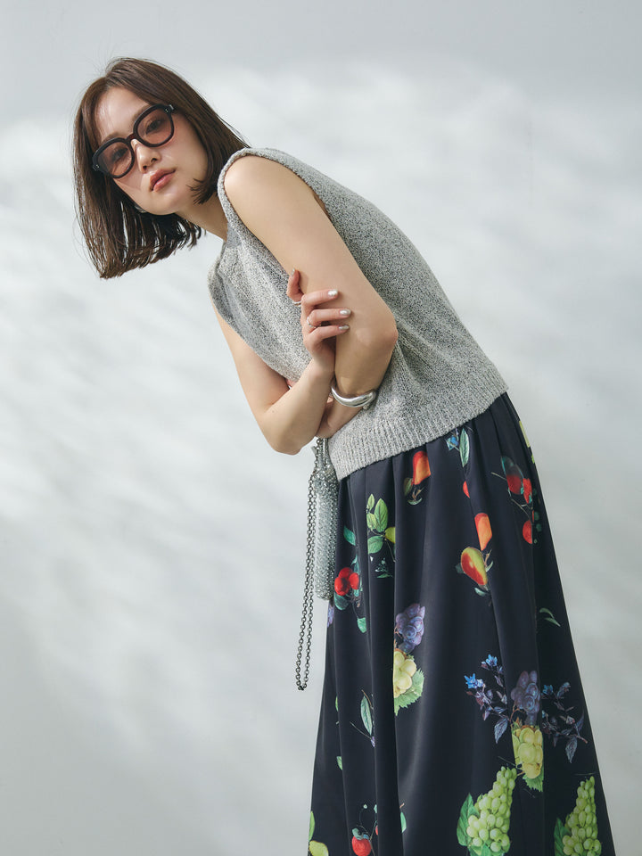 【Allure】[SET]スリーブレスバックスリットニットプルオーバー+スリーブレスバックスリットニットプルオーバー(2set)