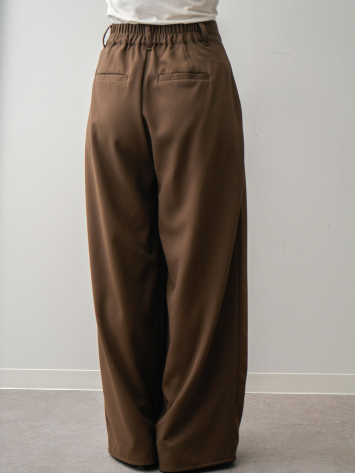 [予約]クレープデシンタックワイドパンツ/brown