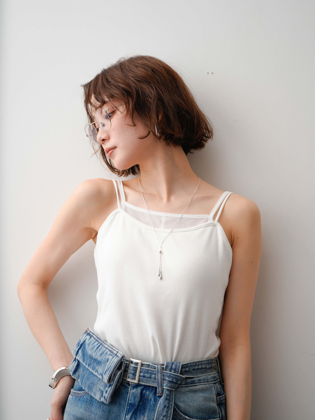 [予約]フリーアジャストドロップネックレス/silver