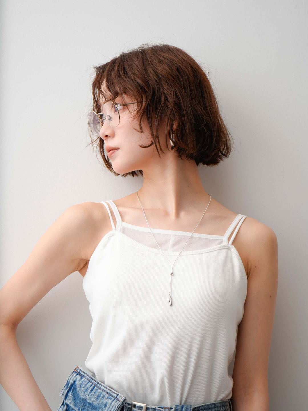 [予約]フリーアジャストドロップネックレス/silver