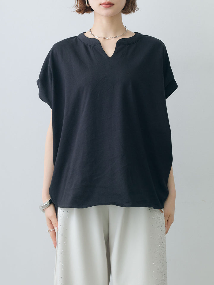 [予約]スキッパードルマンカットソー/black