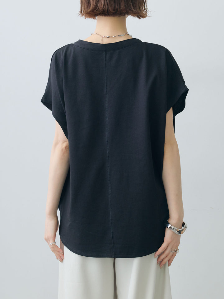 [予約]スキッパードルマンカットソー/black
