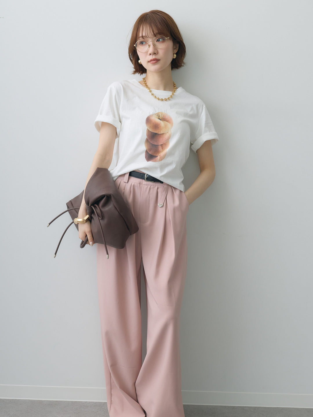 [SET]ピーチフォトTEE+選べるアクセセット(2set)