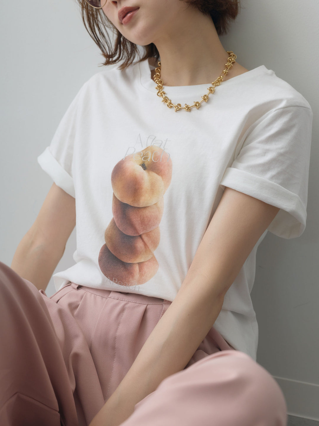[SET]ピーチフォトTEE+選べるアクセセット(2set)