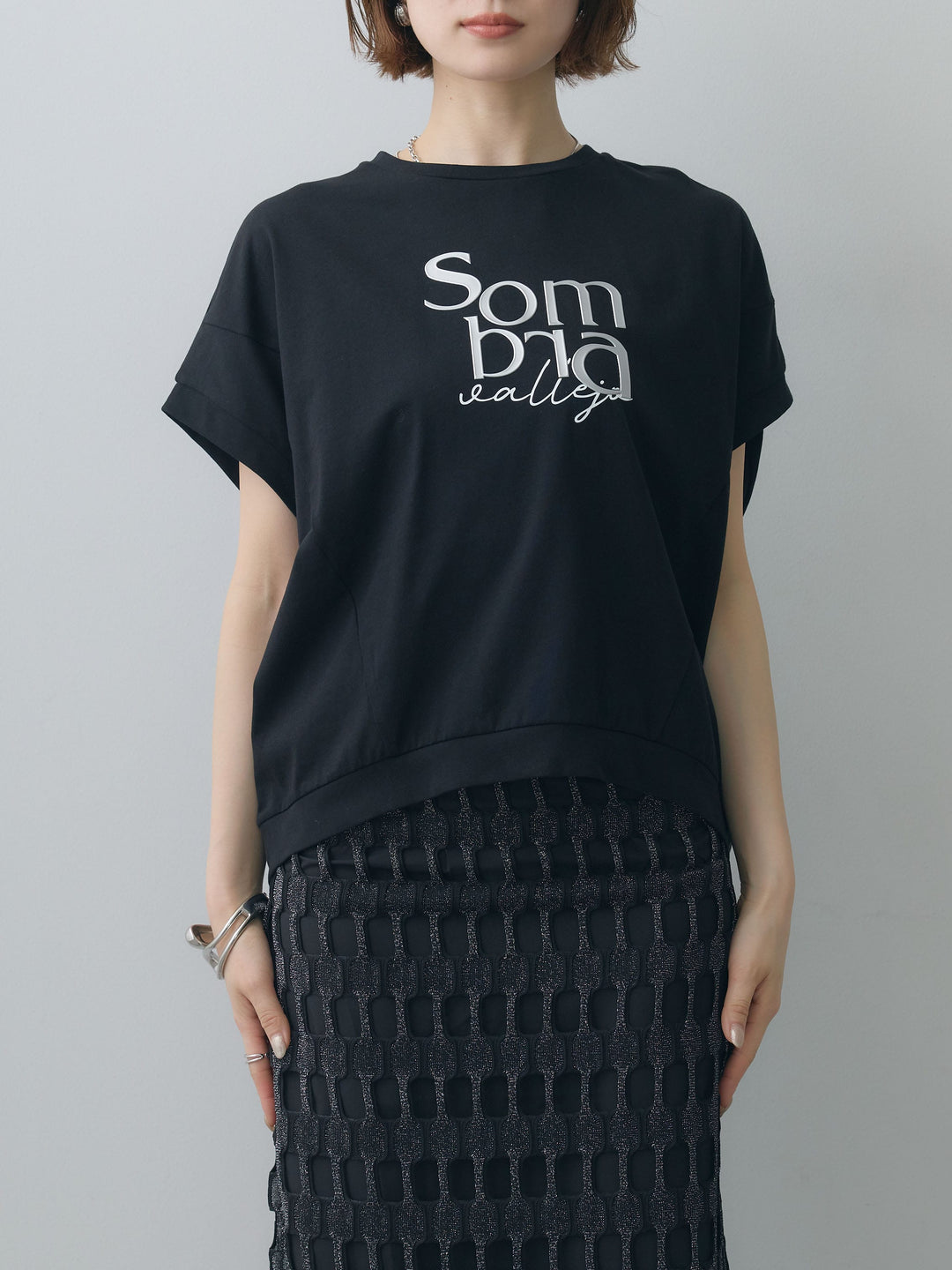 [予約]立体ロゴエンボスTEE /black