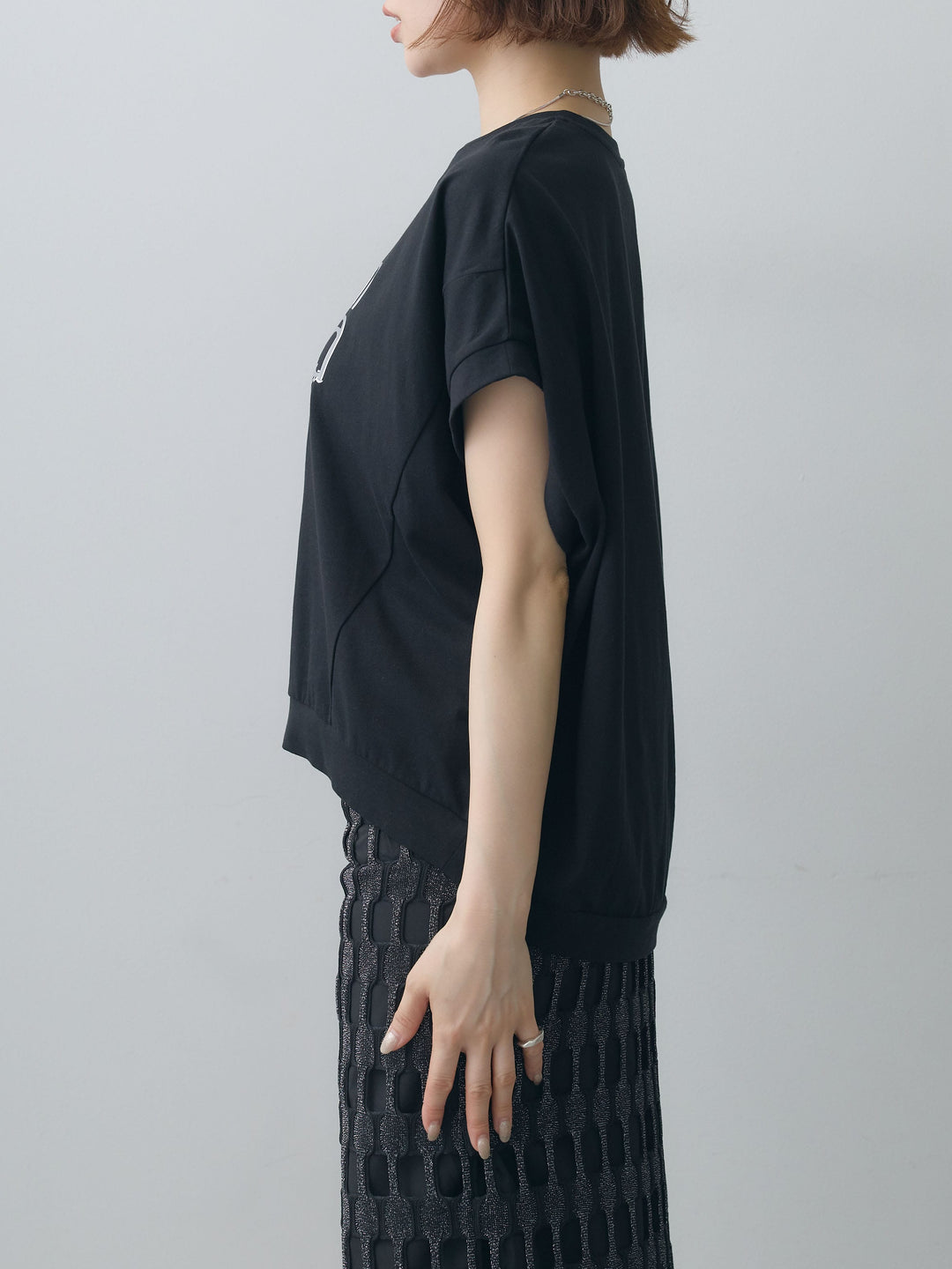 [予約]立体ロゴエンボスTEE /black