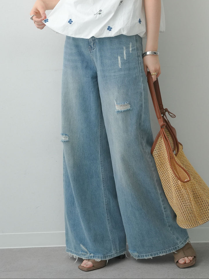 【預購】輕薄牛仔短褲/藍色