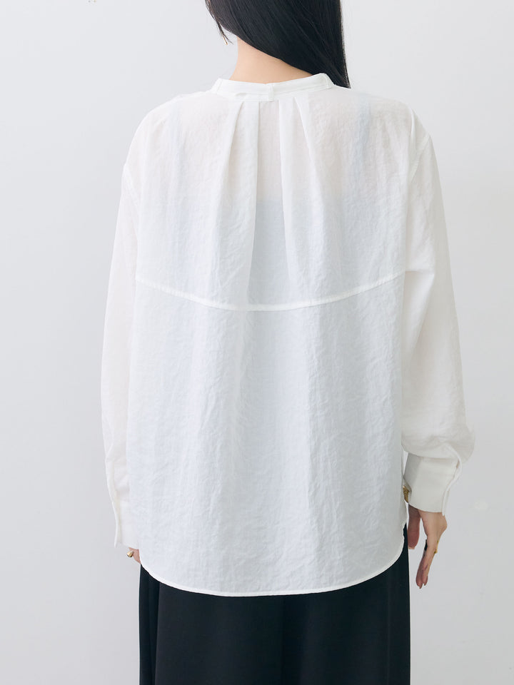 [予約]バックギャザーボウタイブラウス/offwhite