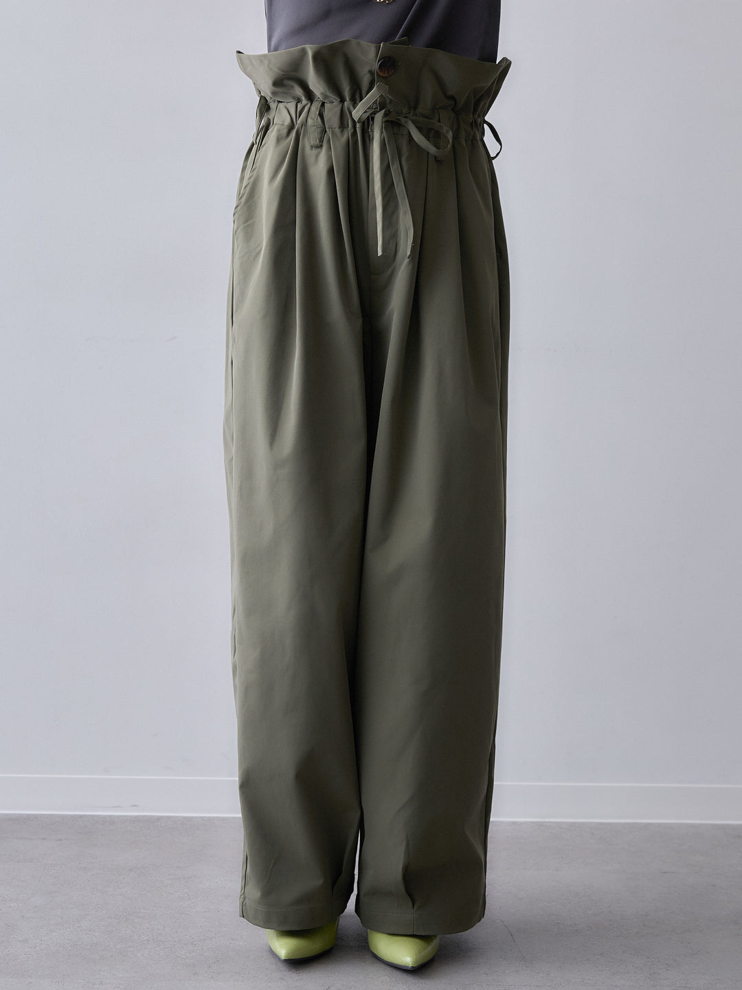 [予約]2WAYロールアップワイドパンツ/khaki