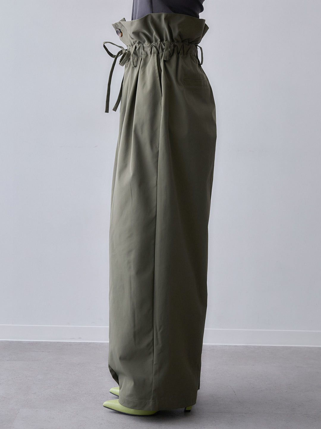 [予約]2WAYロールアップワイドパンツ/khaki
