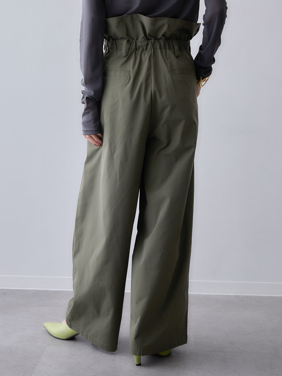 [予約]2WAYロールアップワイドパンツ/khaki
