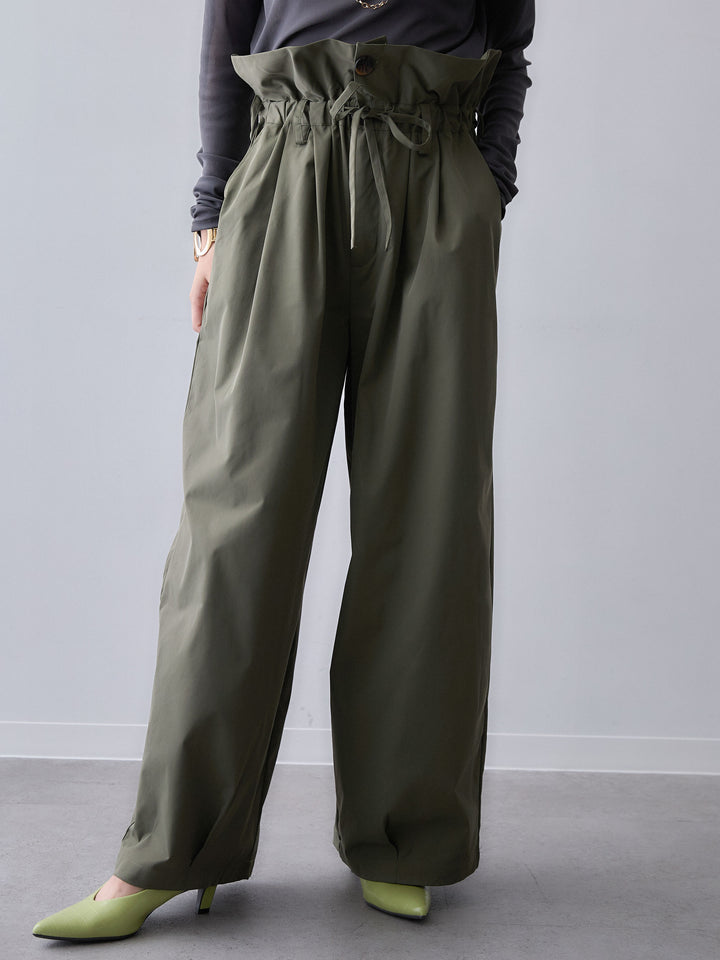 [予約]2WAYロールアップワイドパンツ/khaki