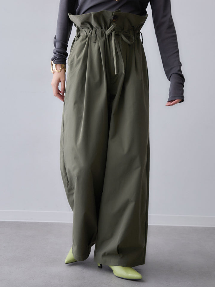 [予約]2WAYロールアップワイドパンツ/khaki