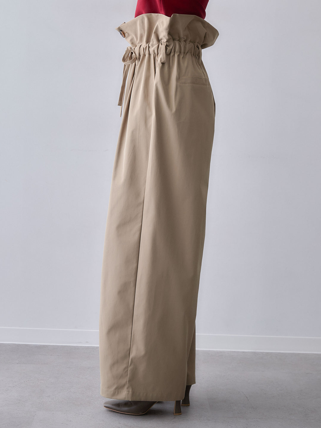 [予約]2WAYロールアップワイドパンツ/beige