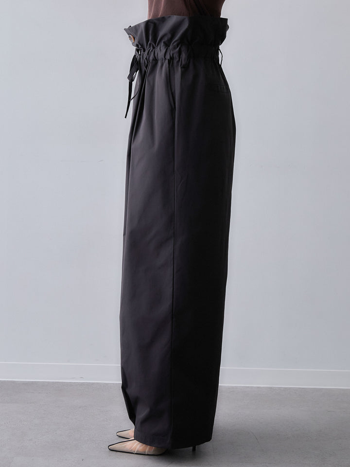 [予約]2WAYロールアップワイドパンツ/black