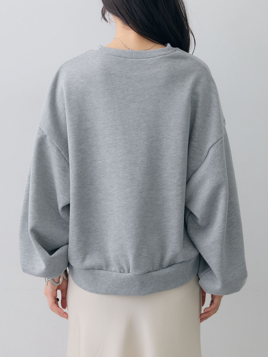 [予約]レースドッキングスウェットプルオーバー/mokugray