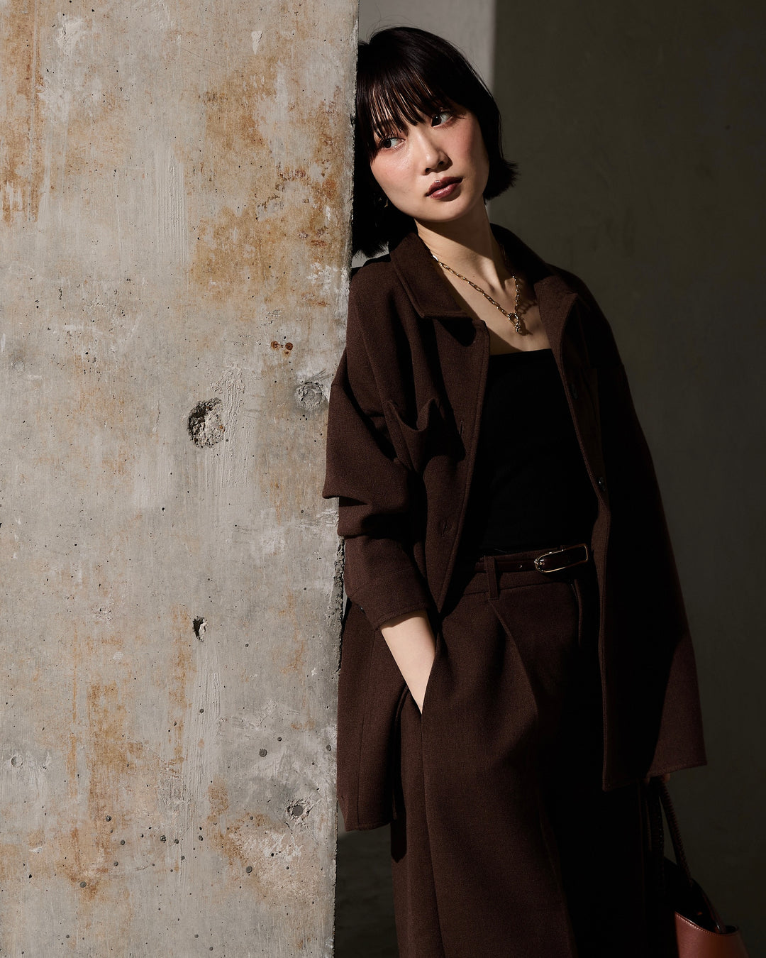 [予約]起毛ツイルカバーオール/brown
