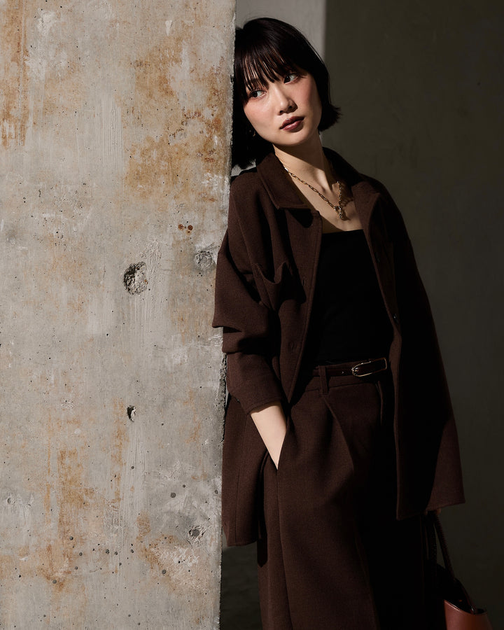 [予約]起毛ツイルカバーオール/brown
