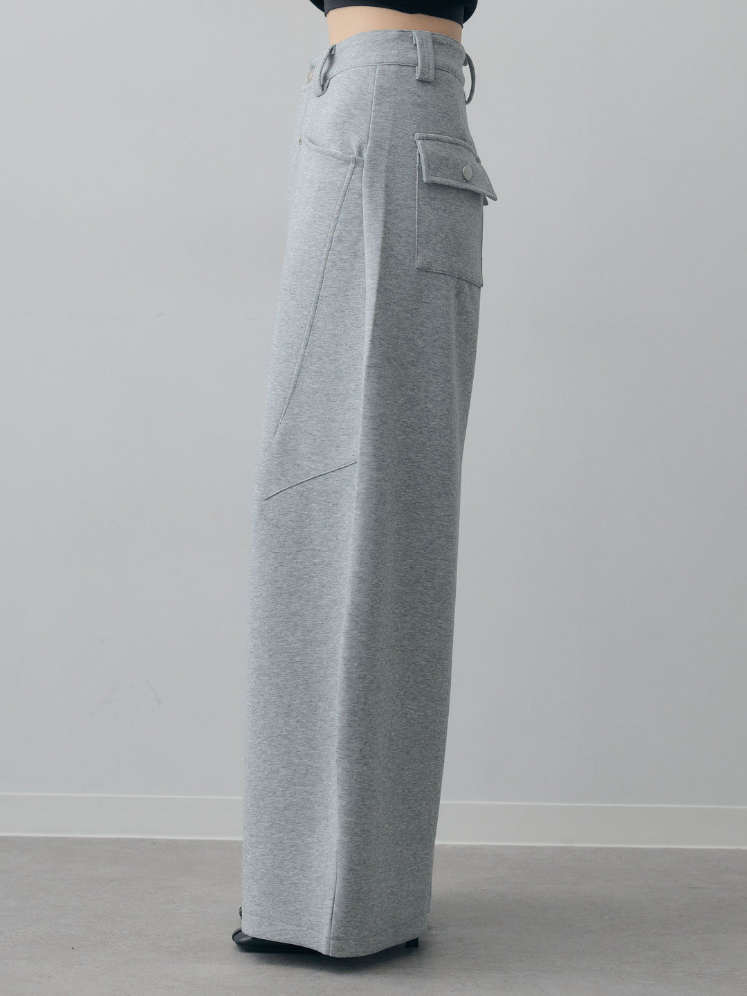 [予約]スウェットカーブパンツ/gray