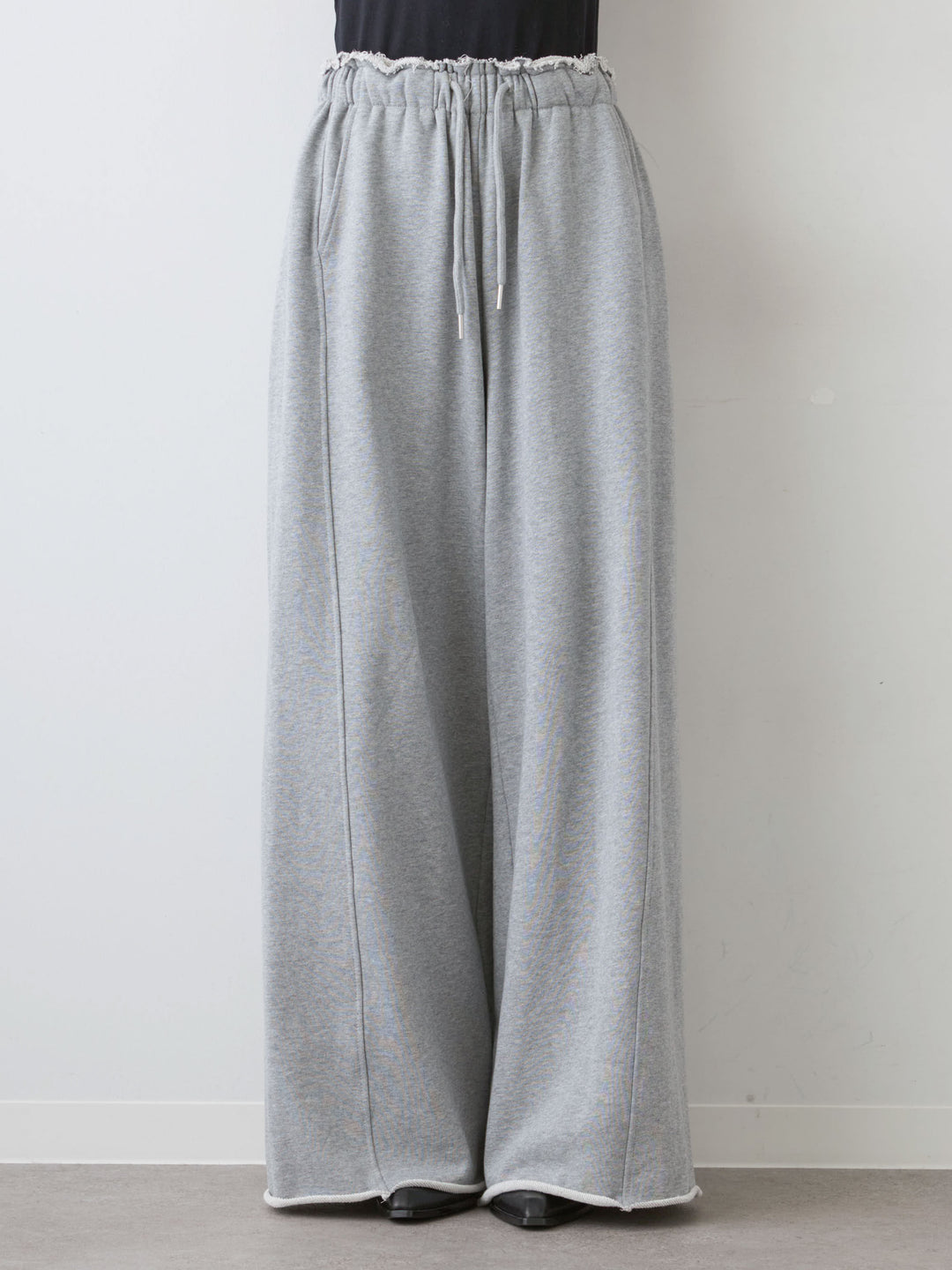 [予約]カットオフスウェットワイドパンツ/gray