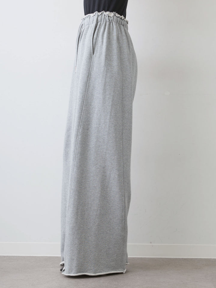 [予約]カットオフスウェットワイドパンツ/gray