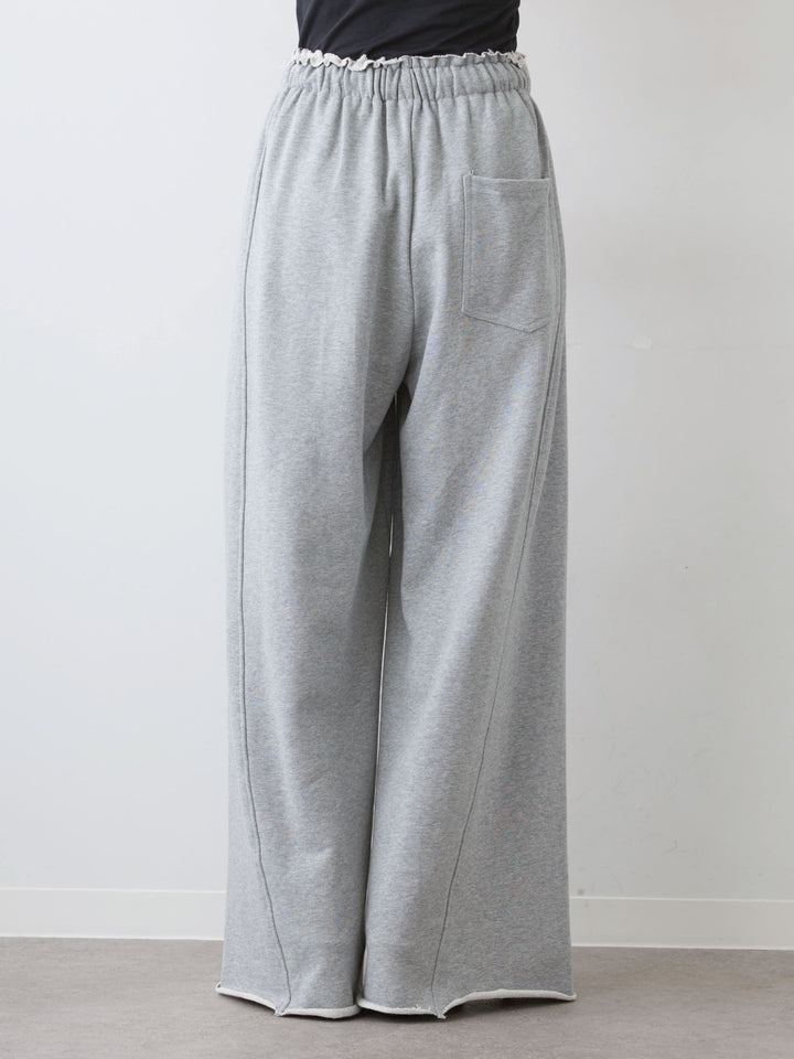 [予約]カットオフスウェットワイドパンツ/gray