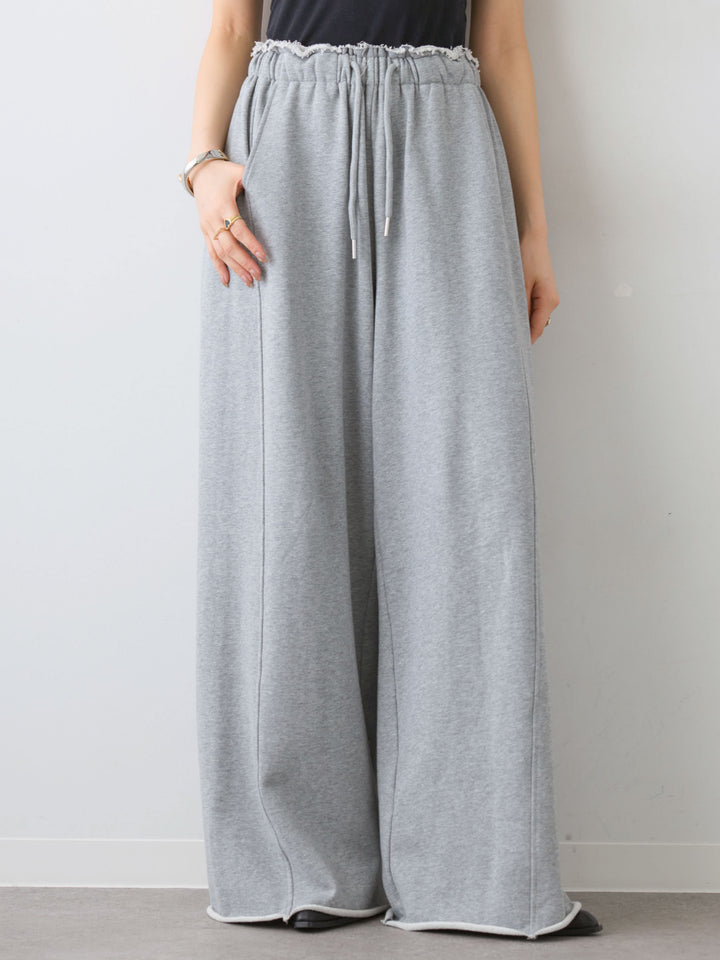 [予約]カットオフスウェットワイドパンツ/gray