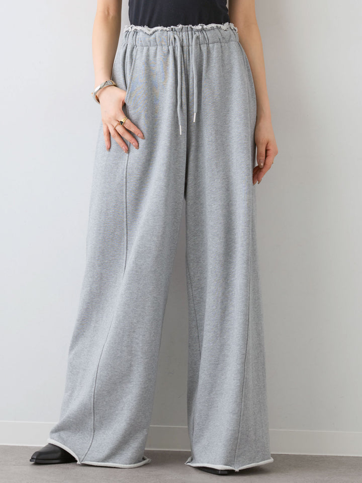 [予約]カットオフスウェットワイドパンツ/gray